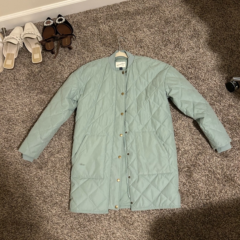 Green Quilted Coat